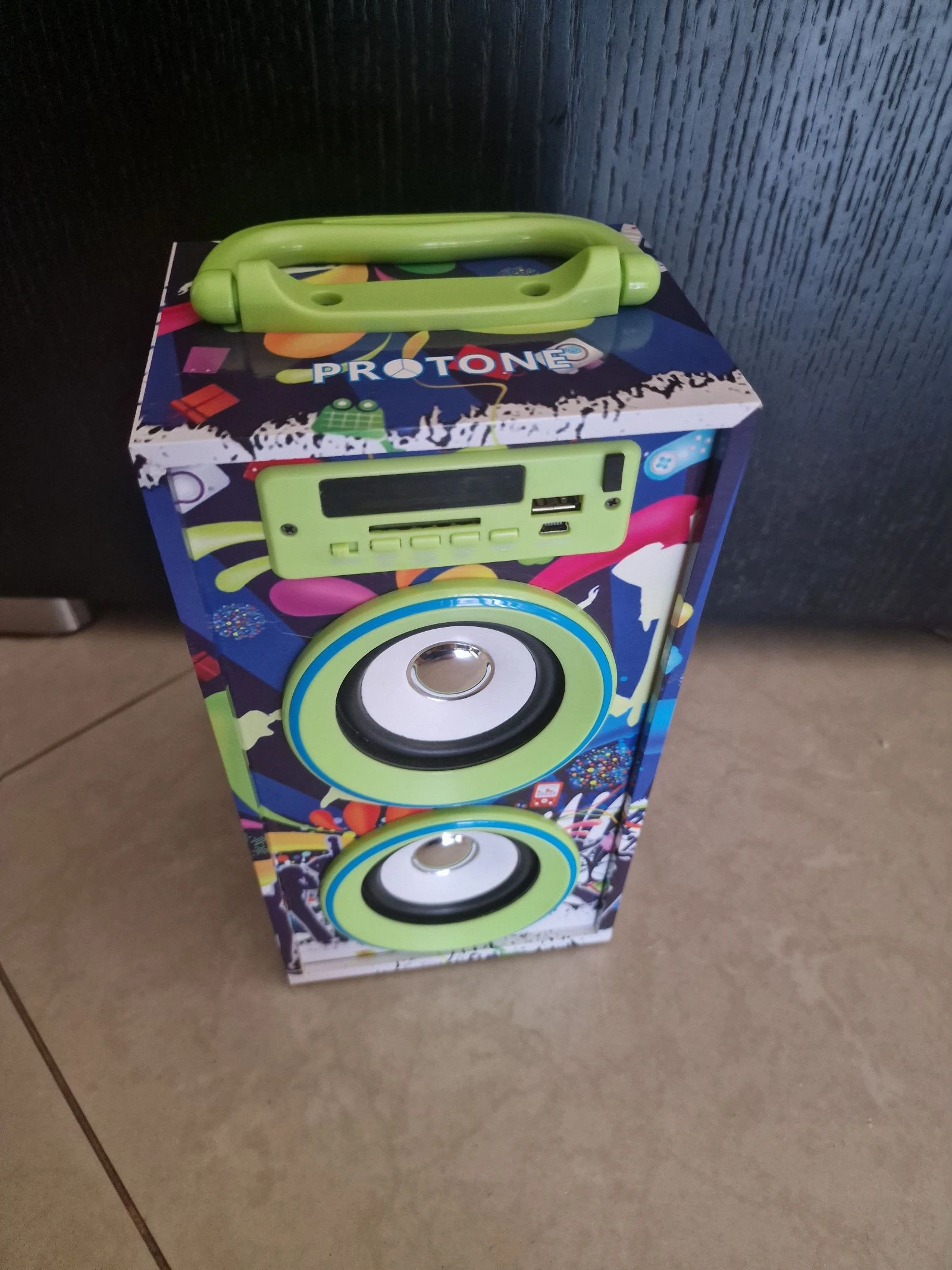 Draagbare Bluetooth-kolom Protone met graffiti-patroon – photo 2